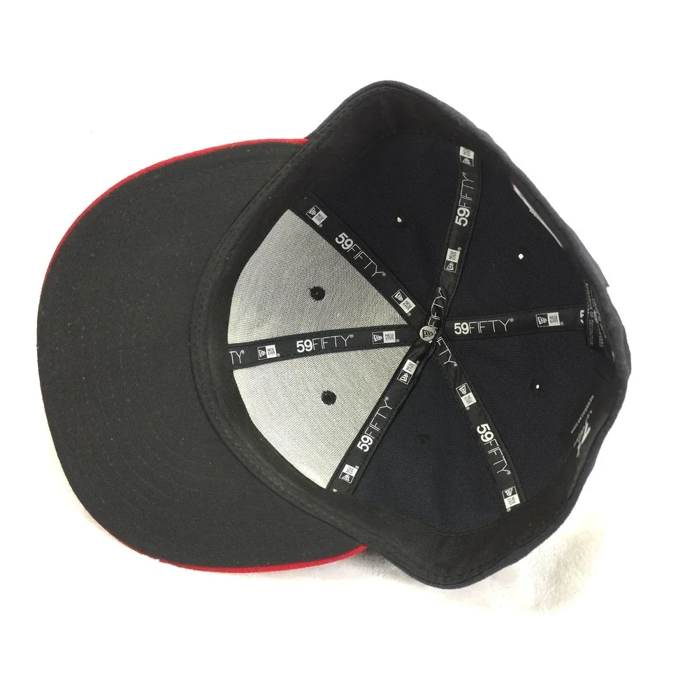 Atlanta Braves Hat Players On‎ Field Cap Fitted Mens 7 1/2 Blue Red MLB Baseball